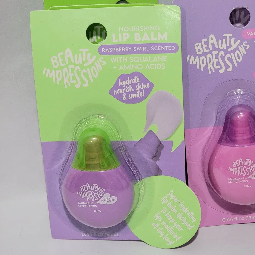 Beauty Impressions 11pc Lip Care Set Roll-On Lip Oils & Squalane Lip Balms NEW